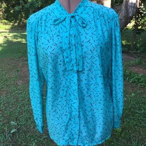 ✨Teal Patterned Blouse✨